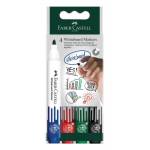 Faber Castel - Faber-Castell 253942 marker 4 pc(s) Round tip Black, Blue, Green, Red 