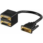Wentronic - Wentronic MMK ADAP 24+1 DVI-D > 2x DVI-D DVI-D 2x DVI F Black cable interface/gender adapter