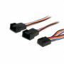 Startech - StarTech.com 12in 4 Pin Fan Power Splitter Cable - F/M