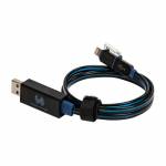 Realpower - RealPower USB A/Lightning 0.75m mobile phone cable Black, Blue