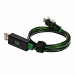 Realpower - RealPower USB A/Lightning 0.75m mobile phone cable Black, Green