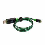 Realpower - RealPower USB A/Micro-USB B 0.75m USB cable Male Black, Green