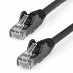 Startech - StarTech.com 50cm CAT6 Ethernet Cable - LSZH (Low Smoke Zero Halogen) - 10 Gigabit 650MHz 100W PoE RJ45 10GbE UTP Network Patch Cord Snagless with Strain Relief - Black, CAT 6, ETL Verified, 24AWG