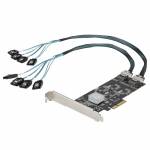 Startech - StarTech.com 8 Port SATA PCIe Card - PCI Express 6Gbps SATA Expansion Adapter Card with 4 Host Controllers - SATA PCIe Controller Card - PCI-e x4 Gen 2 to SATA III - SATA HDD/SSD