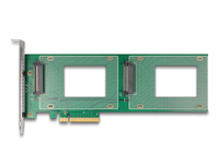 Delock - PCI Express 4.0 x8 card for 2 x internal U.2 NVMe SFF-8639 - Bifurcation (LxB: 236 x 87 mm) (90151)