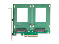 Delock - PCI Express 4.0 x8 card for 2 x internal U.2 NVMe SFF-8639 - Bifurcation (LxB: 144 x 122 mm) (90162)